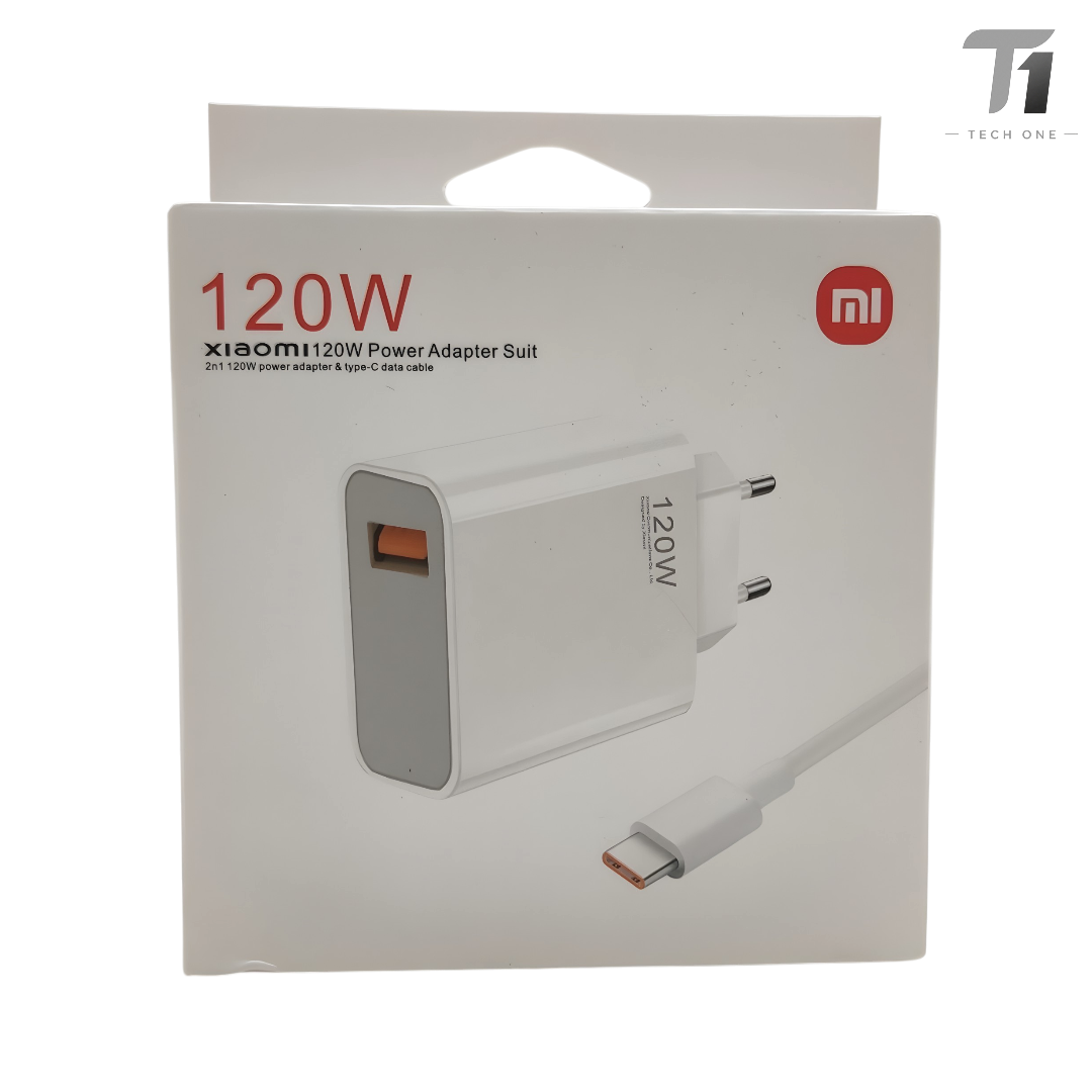 شارژر دیواری 120 وات شیائومی به همراه کابل Type-C