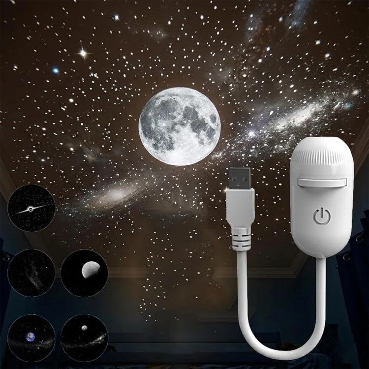 پروژکتور کهکشان و چراغ خواب Starry Sky با 7 دیسک طرح آسمانی